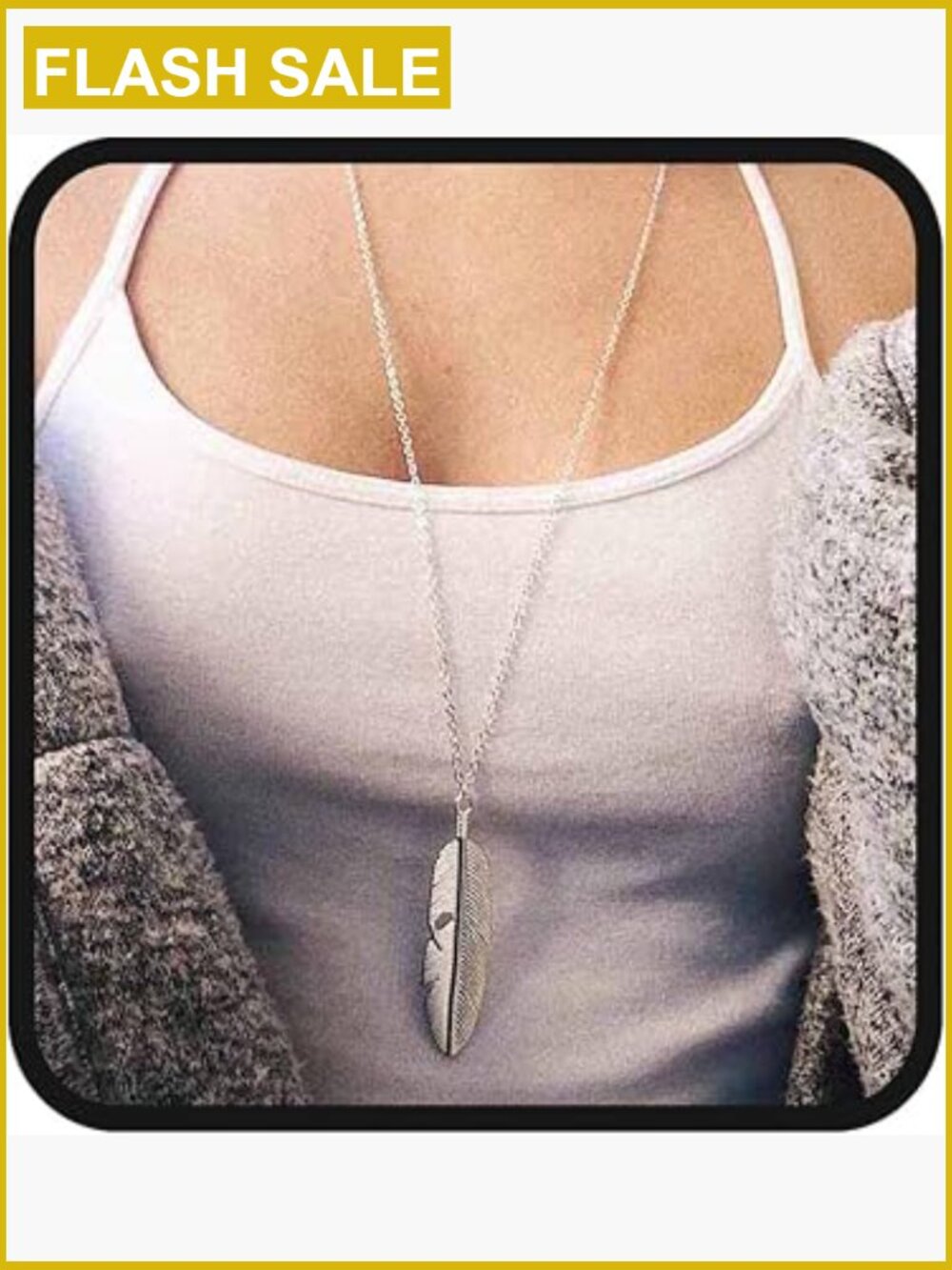 Bohemian Y Drop Long Leaf Pendant Necklace Dainty Chain